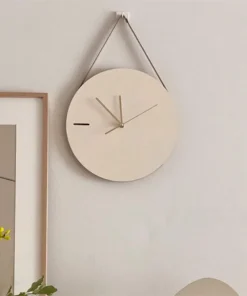 Japansk Minimalistisk Vægur i Træ