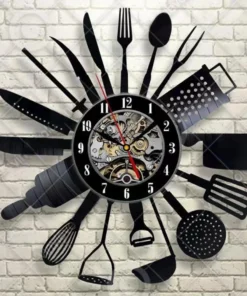 Vinyl Record Vægur til Køkken