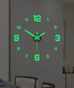 stort selvklæbende fluorescerende vægur